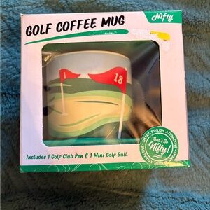 Nifty Golf Coffee Mug with Pen and Mini Golf Ball